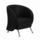 MFO Flight Collection Black Leather Reception Chair
