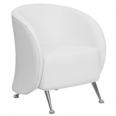 MFO Flight Collection White Leather Reception Chair