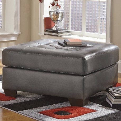 MFO Glamour Oversized Accent Ottoman in Gray DuraBlend