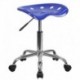MFO Vibrant Nautical Blue Tractor Seat and Chrome Stool