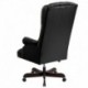 MFO High Back Traditional Tufted Black Leather Executive Office Chair