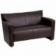 MFO Sage Collection Brown Leather Love Seat