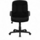 MFO Mid-Back Black Fabric Executive Chair with Nylon Arms
