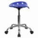MFO Vibrant Nautical Blue Tractor Seat and Chrome Stool