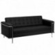 MFO Sophia Collection Contemporary Black Leather Sofa with Encasing Frame