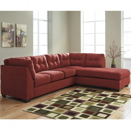 MFO Benchcraft Cozy Sectional with Right Side Facing Chaise in Sienna Microfiber