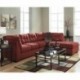 MFO Benchcraft Cozy Sectional with Right Side Facing Chaise in Sienna Microfiber