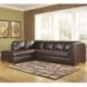MFO Presidential Sectional with Left Side Facing Chaise in Mahogany DuraBlend Leather
