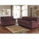 MFO Velvetine Living Room Set in Burgundy Fabric