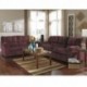 MFO Velvetine Living Room Set in Burgundy Fabric