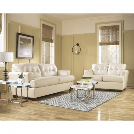 MFO Illuminate Living Room Set in Ivory DuraBlend