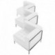 MFO Immaculate Collection White Leather 3 Piece Corner Chair Set