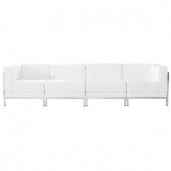 MFO Immaculate Collection White Leather 4 Piece Lounge Set