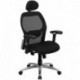 MFO High Back Super Mesh Office Chair with Black Fabric Seat and Knee Tilt Control