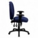 MFO High Back Navy Fabric Multi-Functional Ergonomic Task Chair with Arms