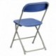 MFO 440 lb. Capacity Premium Blue Plastic Folding Chair