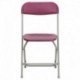 MFO 440 lb. Capacity Premium Burgundy Plastic Folding Chair