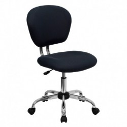 MFO Mid-Back Gray Mesh Task Chair with Chrome Base