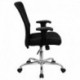 MFO Mid-Back Black Mesh Contemporary Computer Chair with Adjustable Arms and Chrome Base