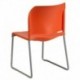 MFO 880 lb. Capacity Orange Full Back Contoured Stack Chair with Sled Base