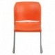 MFO 880 lb. Capacity Orange Full Back Contoured Stack Chair with Sled Base