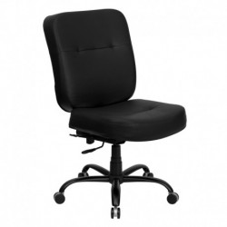 MFO 400 lb. Capacity Big & Tall Black Leather Office Chair with Extra WIDE Seat