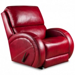 MFO Contemporary Como Red Leather Rocker Recliner