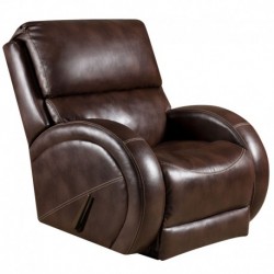 MFO Contemporary Loggins Brown Leather Rocker Recliner