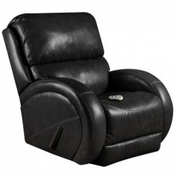 MFO Massaging Bentley Black Leather Recliner with Heat Control