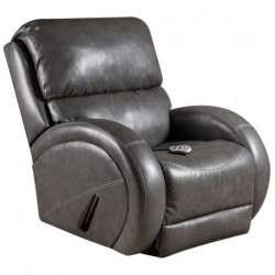 MFO Massaging Como Grey Leather Recliner with Heat Control