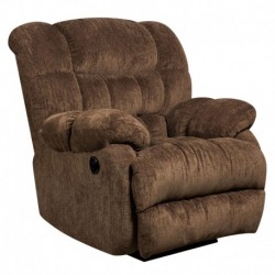 MFO Contemporary Columbia Mushroom Microfiber Power Recliner with Push Button