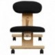 MFO Mobile Wooden Ergonomic Kneeling Chair in Black Fabric