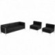 MFO Immaculate Collection Black Leather Sofa & Chair Set