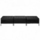 MFO Immaculate Collection Black Leather Three Seat Bench