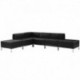 MFO Immaculate Collection Black Leather Sectional Configuration, 6 Pieces
