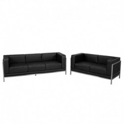 MFO Immaculate Collection Black Leather Sofa & Love Seat Set
