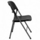 MFO 330 lb. Capacity Black Plastic Folding Chair with Charcoal Frame