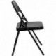 MFO Triple Braced & Double Hinged Black Metal Folding Chair