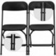 MFO 800 lb. Capacity Premium Black Plastic Folding Chair