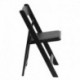 MFO 1000 lb. Capacity Black Resin Folding Chair with Black Vinyl Padded Seat