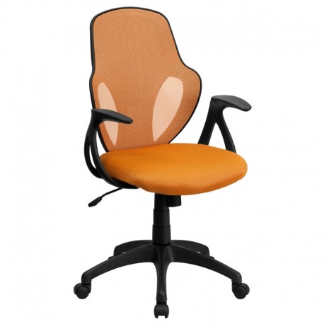 MFO Mid-Back Executive Orange Mesh Chair with Nylon Base