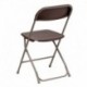 MFO 800 lb. Capacity Premium Brown Plastic Folding Chair
