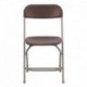 MFO 800 lb. Capacity Premium Brown Plastic Folding Chair