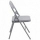 MFO Triple Braced & Double Hinged Gray Metal Folding Chair