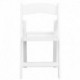 MFO 1000 lb. Capacity White Resin Folding Chair with Slatted Seat