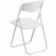 MFO 880 lb. Capacity Heavy Duty White Plastic Folding Chair