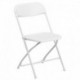 MFO 800 lb. Capacity White Plastic Folding Chair