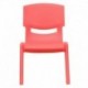 MFO Red Plastic Stackable School Chair with 10.5'' Seat Height