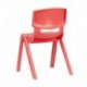 MFO Red Plastic Stackable School Chair with 13.25'' Seat Height