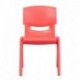 MFO Red Plastic Stackable School Chair with 15.5'' Seat Height